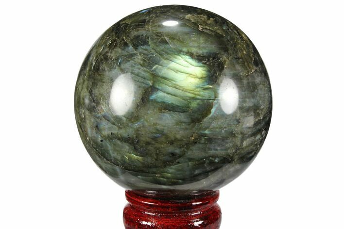Flashy, Polished Labradorite Sphere - Great Color Play #99384